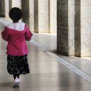 Pink child with pillars